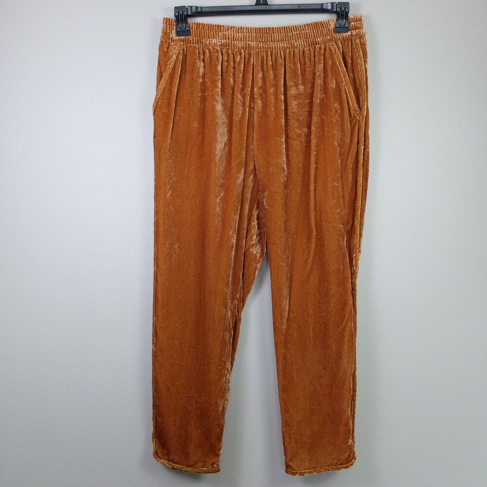 Madewell Women's Track Trousers in Velvet Vintage Gold Size Medium - Picture 3 of 15